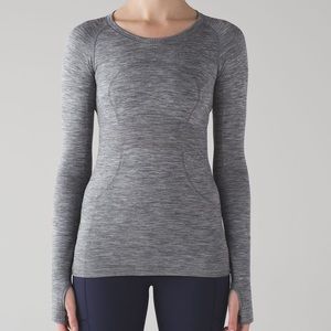 Lululemon Swiftly Tech Longsleeve Shirt 2.0 Slate/White